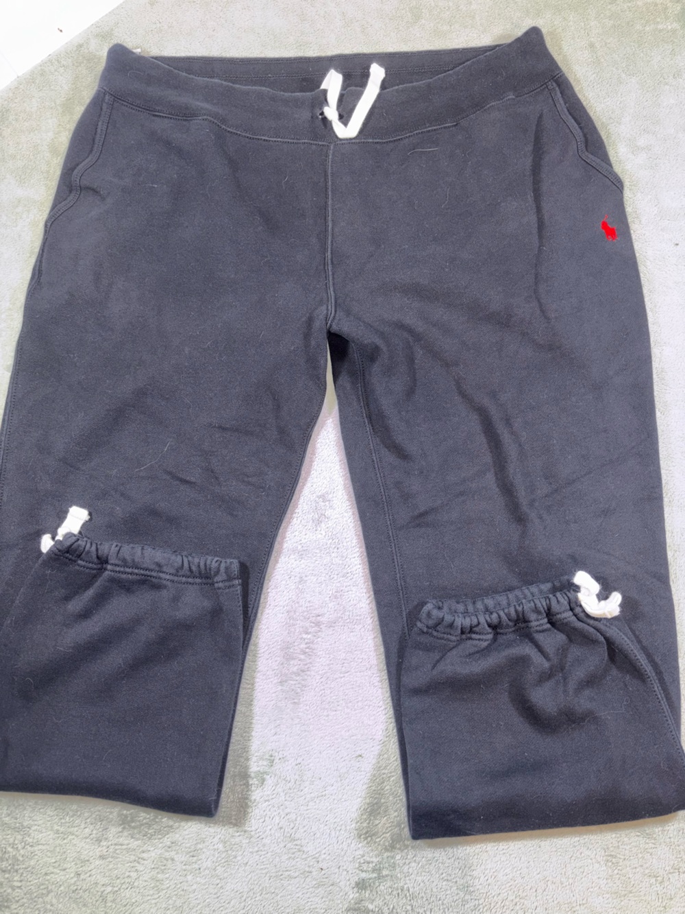 Polo Ralph Lauren Black Fleece Jogger Sweatpants Red Pony Men’s XL